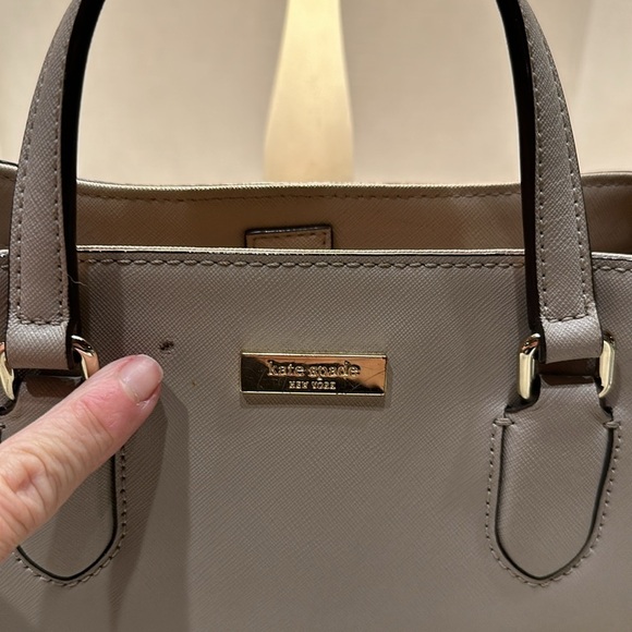 Kate spade grey w/ pink undertones 2 way purse - Picture 3 of 11